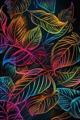 On the screen a forest of cyber plants thrived