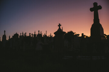 Fototapeta na wymiar Waverly Cemetery Bronte Sydney Australia