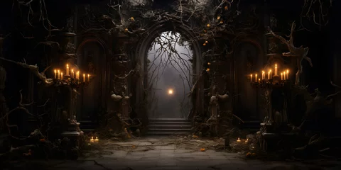 Foto op Canvas Mystic baroque gateway draped in twilight: An eerie passage to the unknown © Prof_Studio