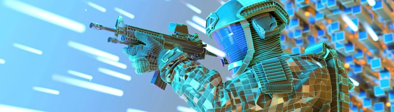 The soldiers exoskeleton suit enhanced strength and endurance a fusion of human and machine