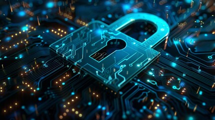 Close-Up of Circuit Board With Lock