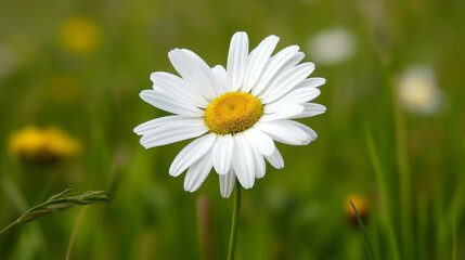 Zbliżenie na biały kwiat margaretki