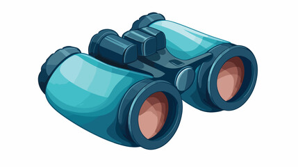 Binoculars 2d flat cartoon vactor illustration isol