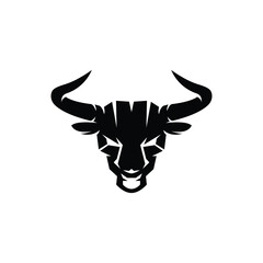 Bull logo icon vector