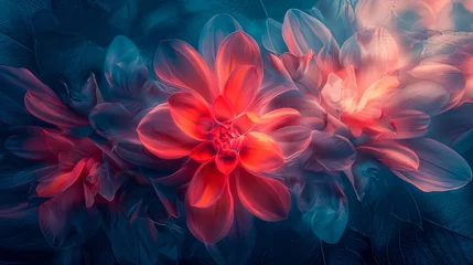 Photo sur Plexiglas Photographie macro Close Up of Flower on Blue Background