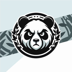 panda vector logo image