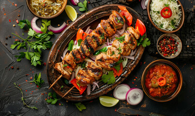 Delicious kebab with perfect food presentation