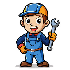 Automotive Mechanic: Illustrated Mascot of Expertise