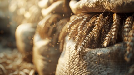 Sacks of wheat