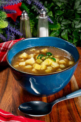 Sour soup with mushroom. - 782305197