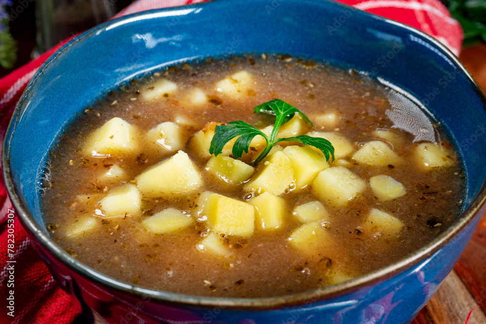 Canvas Prints sour soup with mushroom.