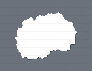 Vector map North Macedonia, outline country