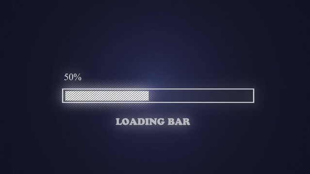 Loading Bar animation, Numerical counting from 0 to 100%