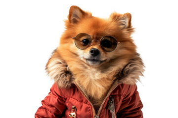 fashionable furry friends, cool and fashionable outfits.