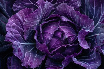 Obraz premium Cabbage of purple color