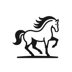 Horse 🐴 silhouette animal set isolated on white background. Black horses graphic element vector illustration
