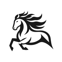 Horse 🐴 silhouette animal set isolated on white background. Black horses graphic element vector illustration
