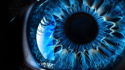 Macro image of human eye in extreme close up - obrazy, fototapety, plakaty