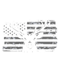 Patriotic Elk American Flag Nature Lover Design