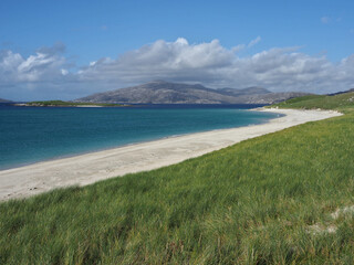 Hidden beach near Huisinish beach, a remote place on the west coast of Harris in the Outer Hebrides. Scotland