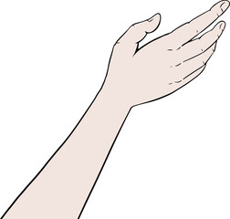 Hand pose illustration design