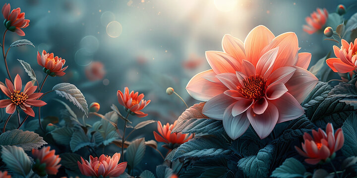 A Radiant Flower in Full Bloom: A Symphony of Colors and Tranquility