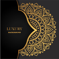 Luxury Decorative Mandala Background Pattern gold color Mandala background