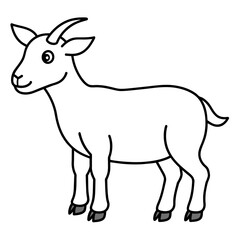 Fototapeta premium silhouette of a goat