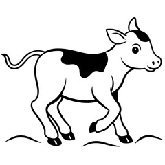 cow background vector illustration