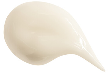 Smear of beautiful yellow cream on an empty background. isolated