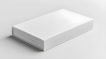 White book cover mockup in dark background, Mockup White book with a shadow. 3d rendering, white book on dark background book Mockup ai generated 