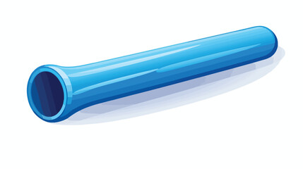 Blue tube on a white background 2d flat cartoon vac