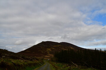 Landscape with mountains and clouds