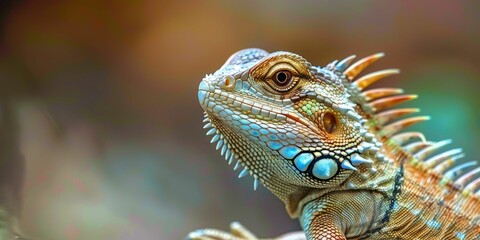 Obraz premium close-up of a chameleon lizard