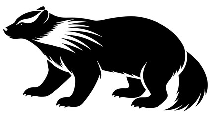 North American  wolverine vector illustration