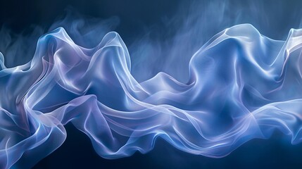 Obraz premium Illustration of a sine wave transformed by blue technology into a visual metaphor for harmony and innovation