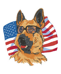 German Shepherd American Pride Canine Love