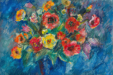 Painting of summer wildflowers