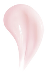 Smear of beautiful pink cream on an empty background. isolated
