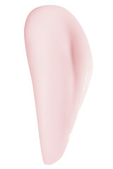 Smear of beautiful pink cream on an empty background. isolated