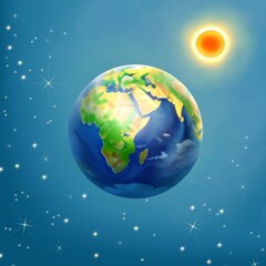 Naklejka premium Earth Day. World Sun Day. Sun gratitude design