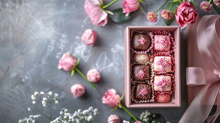 mother's day gift box with candy