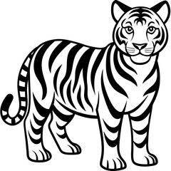 tiger background vector illustration