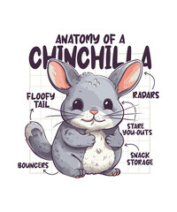 Anatomy Of A Chinchilla Adorable Sketch