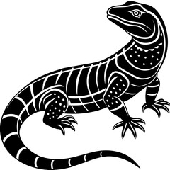 black and white lizard