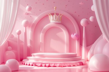 Pink Room With Crown on Top