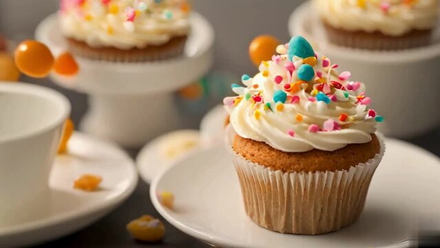 cupcakes with cream