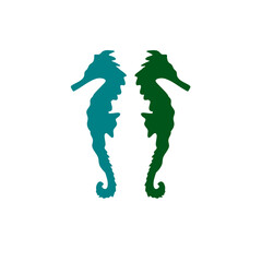 Colorful Seahorse Icon