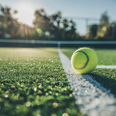 tennis ball on the court