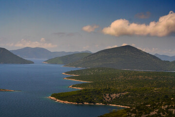 Croatia, a landscape with a view of water and port - 782347551